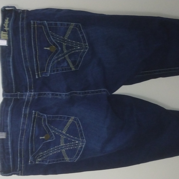NICOLE COMPANY KUT BLUE JEANS SIZE 20W CAPRIS - Picture 3 of 8
